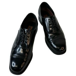 FLORSHEIM Men's Black Patent Lexington Cap Toe Oxford Size 9 D